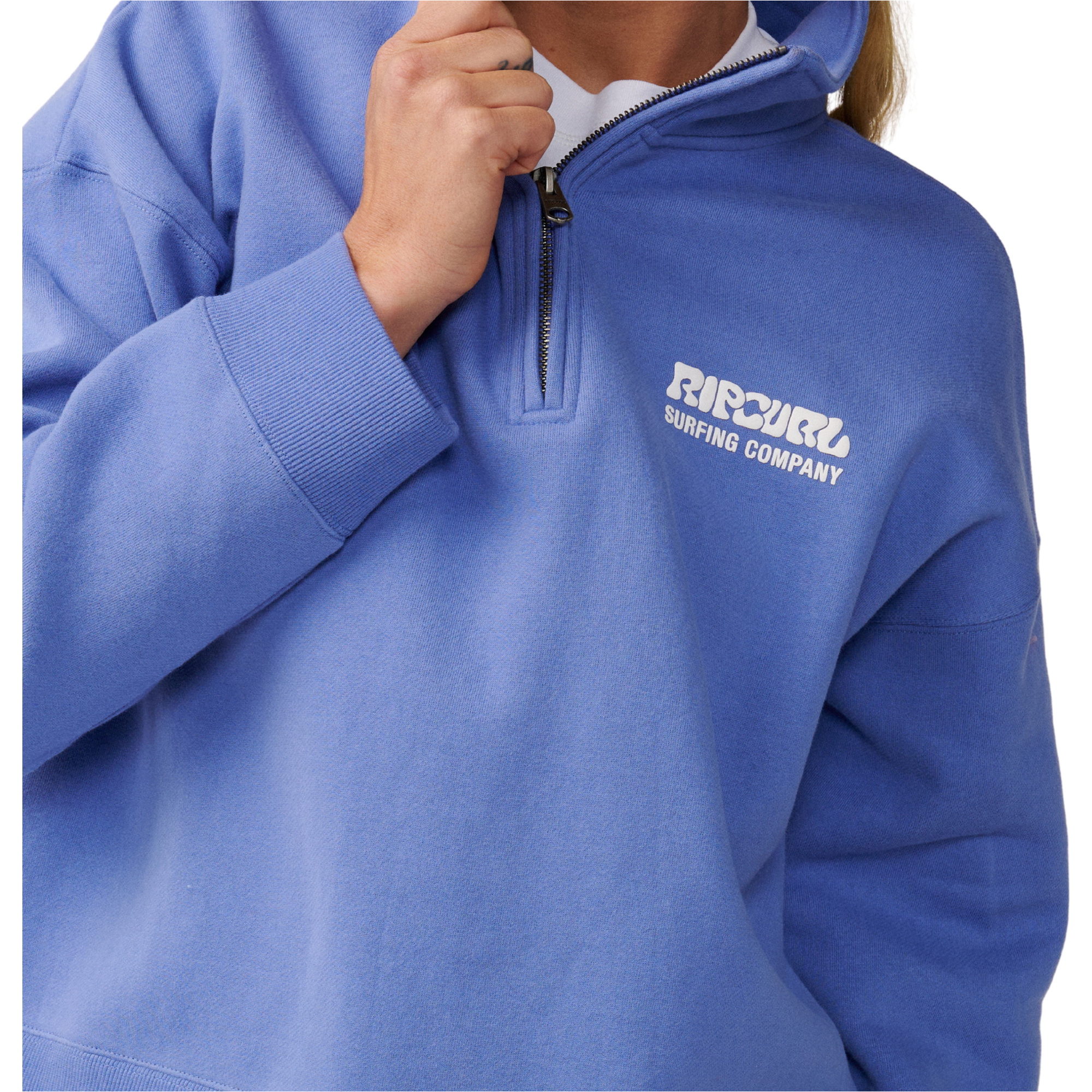 2026 Rip Curl Dames Surf Puff 1/4 Zip Fleece 07WWFL - Mid Blue Wordt 
2026 Rip Curl Dames Surf Puff 1/4 Rits Fleece 07WWFL - Mid Blue